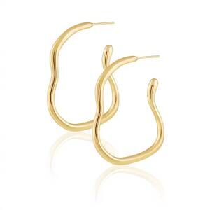 NEW SAHIRA women's orah hoop earrings in gold